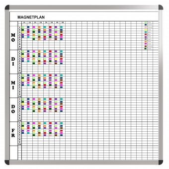 Klassen-Plantafel, 10 Stunden Mo-Fr, für 25 Klassen, 103x117 cm, Klassen-Plantafel, 10 Stunden Mo-Fr, für 25 Klassen, 103x117 cm,